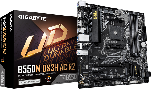 Gigabyte B550M DS3H AC R2  mATX AM4 DDR4 Motherboard – Motherboards | ACP Online