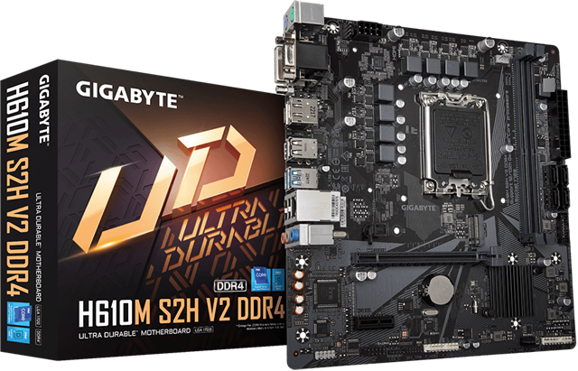 Gigabyte H610M S2H V2 DDR4 mATX LGA1700 Motherboard – Motherboards | ACP Online
