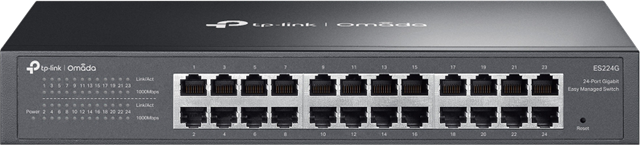 TP-Link ES224G 24 Port Gigabit Switch Easy Smart Rack Mount Omada – Network Switches | ACP Online