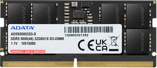 ADATA 8GB DDR5-5600 CL46 SODIMM Lifetime wty – Memory - Notebooks | ACP Online