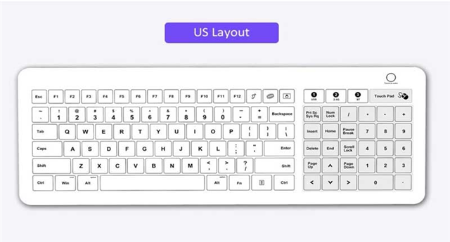 Inputel GKB01 Glass Keyboard + Trackpad IP68 - USB – Keyboards | ACP Online