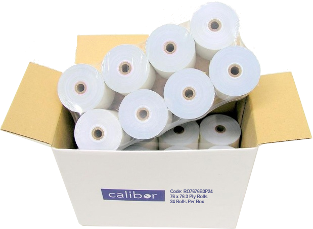 Unspecified Bond Plain Paper Rolls 76x76mm 3-Ply - Box of 24 – POS - Consumables | ACP Online