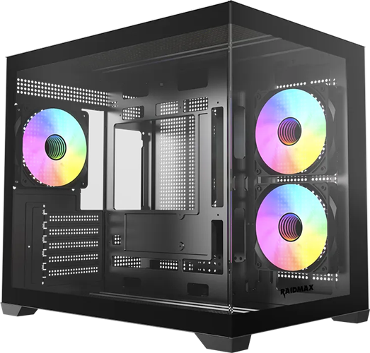 Highpower Raidmax i600 Plus MATX Mini-Tower Case Tempered Glass Black with ARGB – Cases - OEM PC | ACP Online
