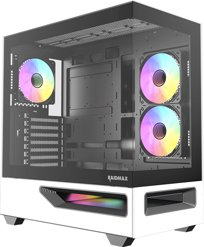 Highpower Raidmax H200 ATX Mid-Tower Case Tempered Glass White with ARGB – Cases - OEM PC | ACP Online