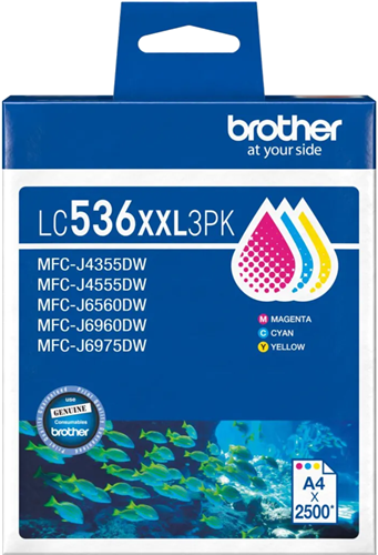 Brother LC536XXL3PK 3 - Pack Ink Cartridge – Printer Consumables | ACP Online