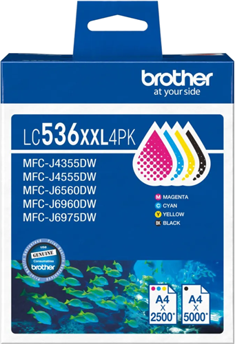 Brother LC536XXL4PK 4 - Pack Ink Cartridge – Printer Consumables | ACP Online