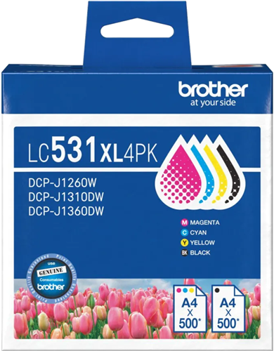 Brother LC531XL4PK 4-Pack Ink Cartrige – Printer Consumables | ACP Online