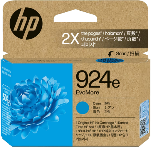 HP 924e EvoMore Cyan Original Ink Cartridge – Printer Consumables | ACP Online