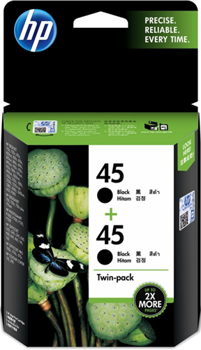 HP 45 Black Ink Cartridge, TWIN PACK – Printer Consumables | ACP Online