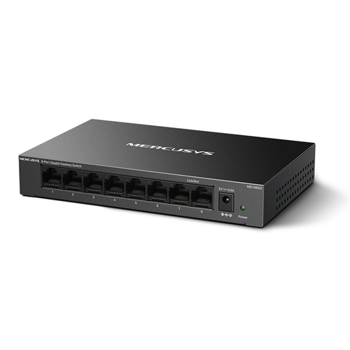 TP-Link Mercusys MS108GS 8 Port Gigabit Switch Steel Case – Network Switches | ACP Online
