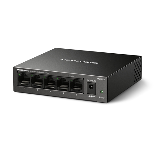 TP-Link Mercusys MS105GS 5 Port Gigabit Switch Steel Case – Network Switches | ACP Online