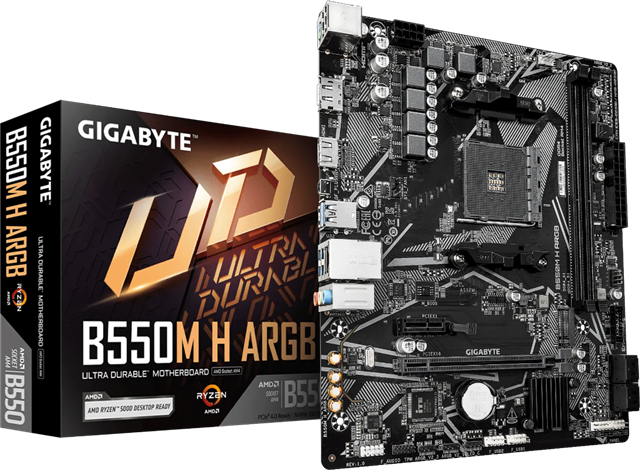 Gigabyte B550M H ARGB Rev 1.0 AM4 Motherboard – Motherboards | ACP Online
