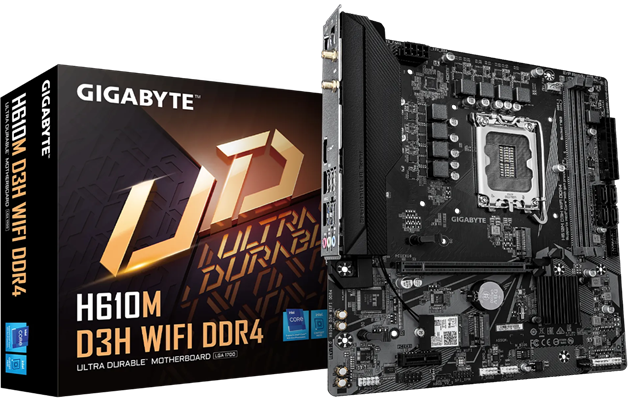 Gigabyte H610M D3H Wifi DDR4 mATX Lga1700 – Motherboards | ACP Online