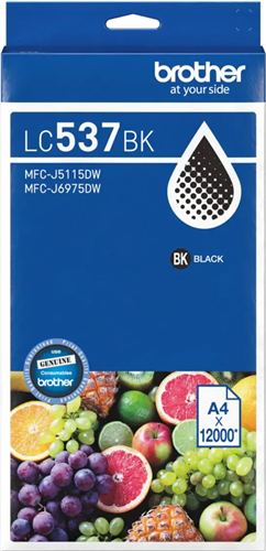 Brother LC537BK Black Ink Cartridge – Printer Consumables | ACP Online