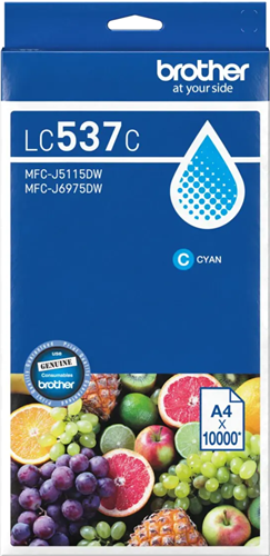 Brother LC537C Cyan Ink Cartridge – Printer Consumables | ACP Online