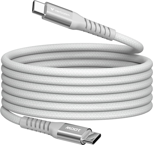 Verbatim Sync & Charge USB C to USB C 100W Magnetic 120 cm - Grey – Media | ACP Online