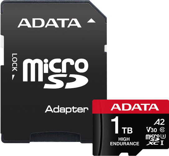 ADATA High Endurance microSDXC UHS-I U3 A2 V30 Card with Adapter 1TB – Memory - Secure Digital | ACP Online