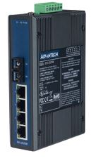 Advantech EKI-2525M-AE 4+1 Port 10/100Mbps Fiber Multi-mode Unmanaged Industrial Ethernet Switch