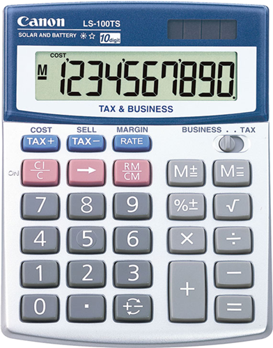 Canon LS100TS Solar & Battery 10 Digit Calculator – Calculators | ACP Online Canon LS100TS Solar & Battery 10 Digit Calculator – Calculators | ACP Online